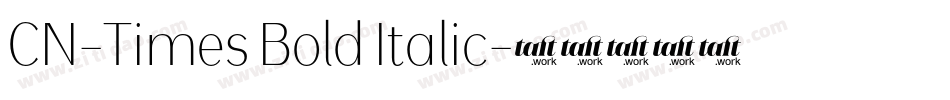CN-Times Bold Italic字体转换